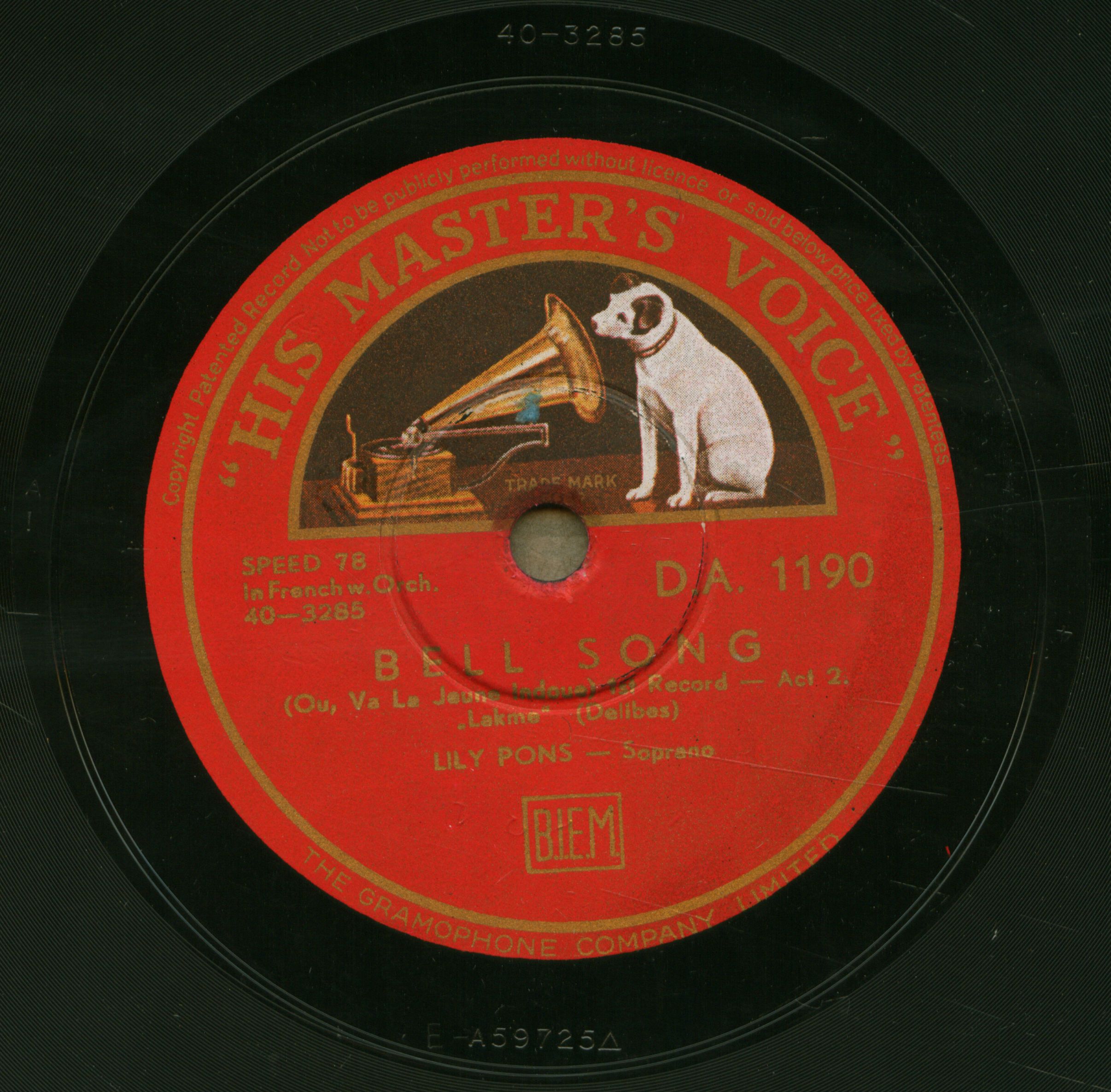 Bell song "Lakme"